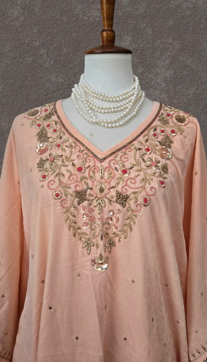 Velvet Anti-fit Zardozi Kaftan