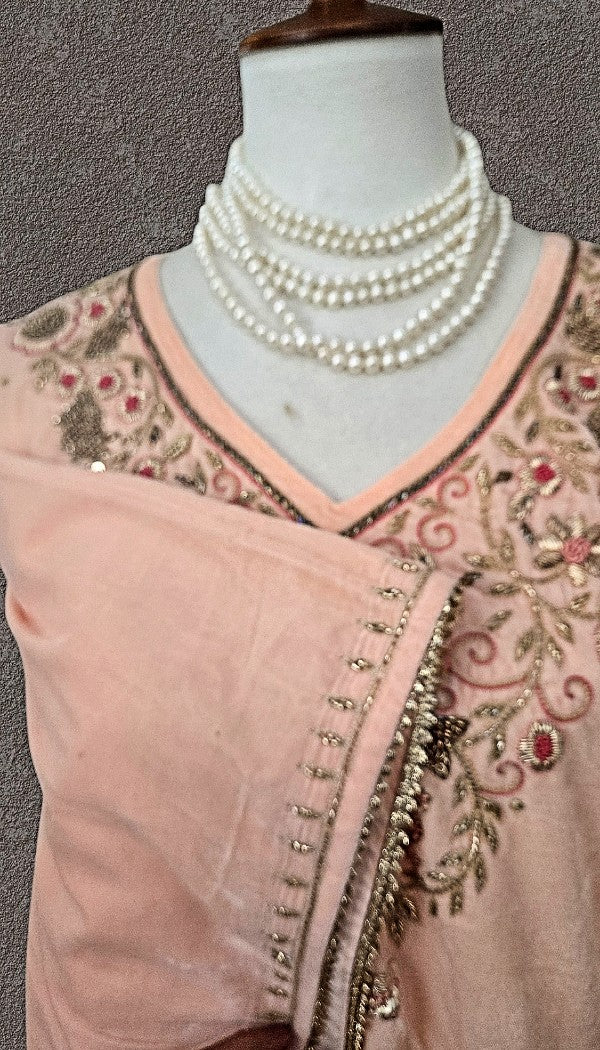 Velvet Anti-fit Zardozi Kaftan