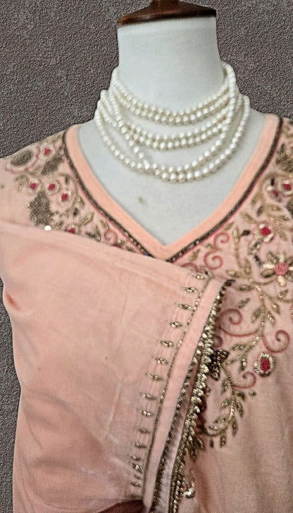 Velvet Anti-fit Zardozi Kaftan