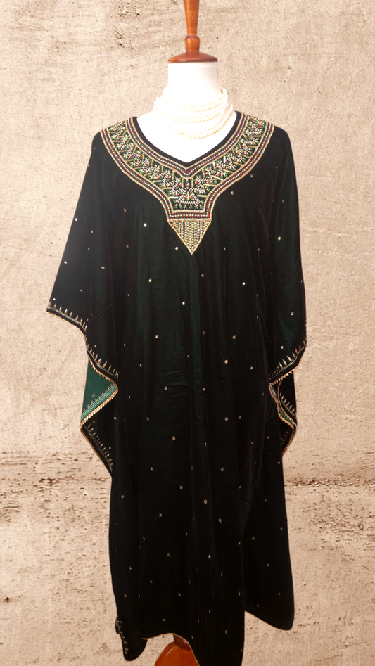 Velvet Anti-fit Zardozi Kaftan