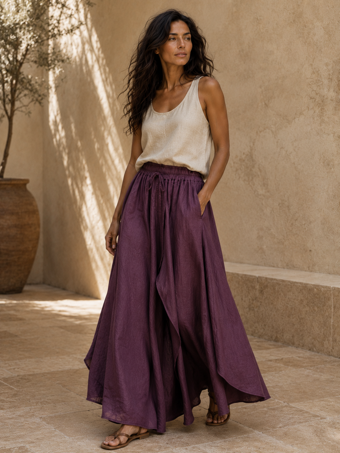 Bordeaux Butterfly Pants