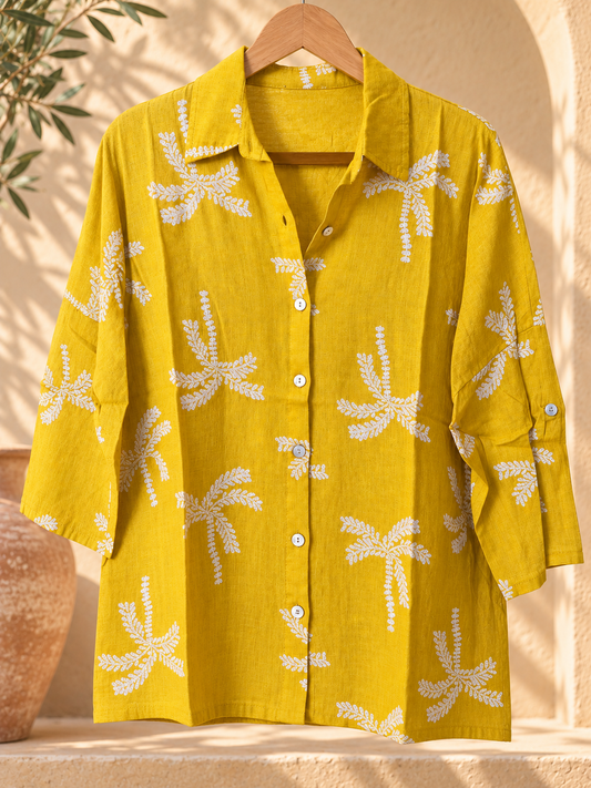 Moutarde Pianta Pure Linen Shirt