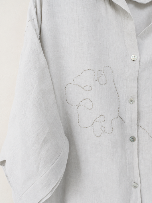 Beige Free Fit Shirt