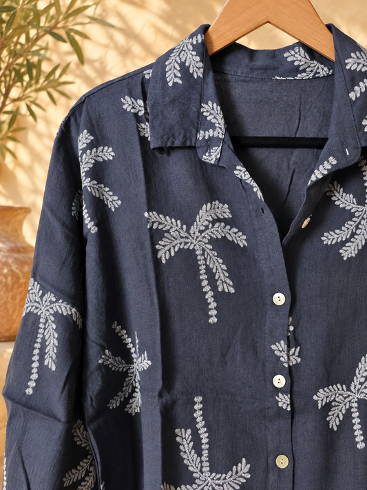 Marine Pianta Pure Linen Shirt
