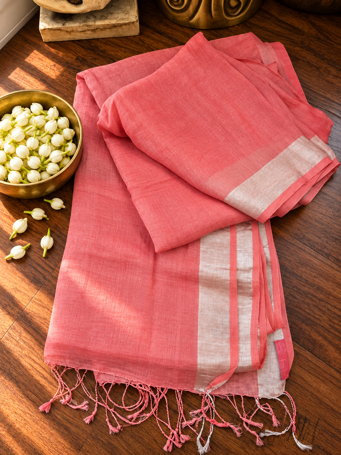 Tissue Pure Linen saree