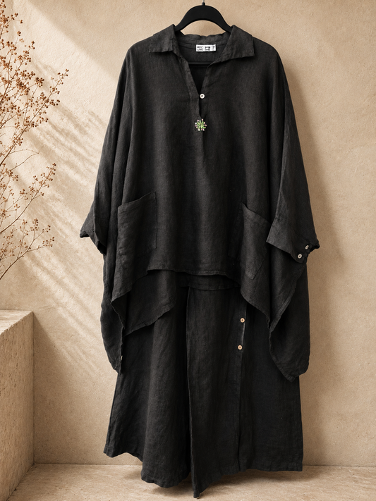 Noir Pure Linen Co-ord Set