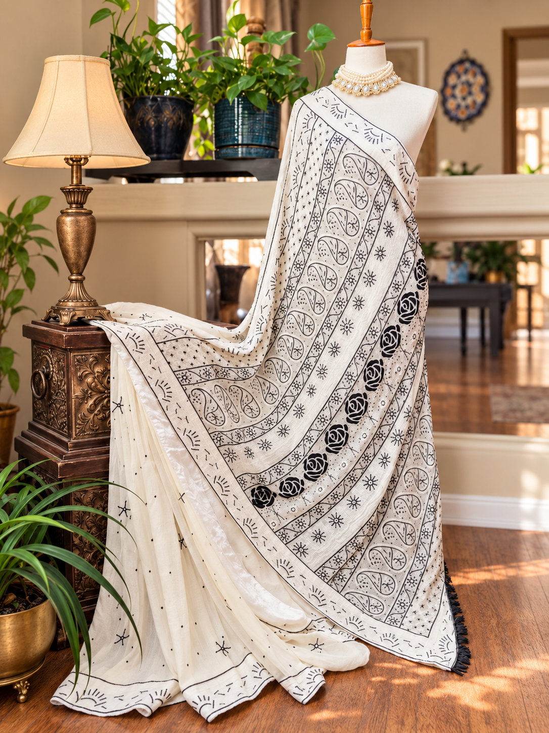 Pure Georgette Chikankari Saree