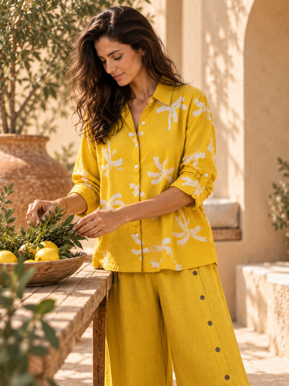 Moutarde Pianta Pure Linen Shirt