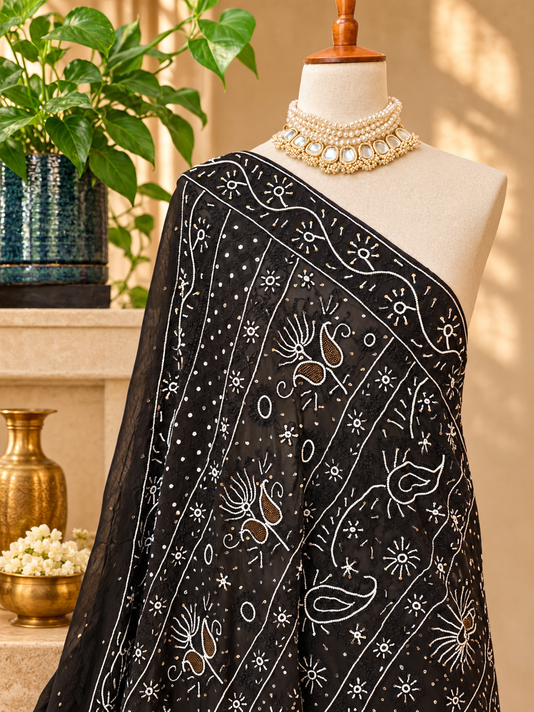 Pure Georgette Chikankari Saree