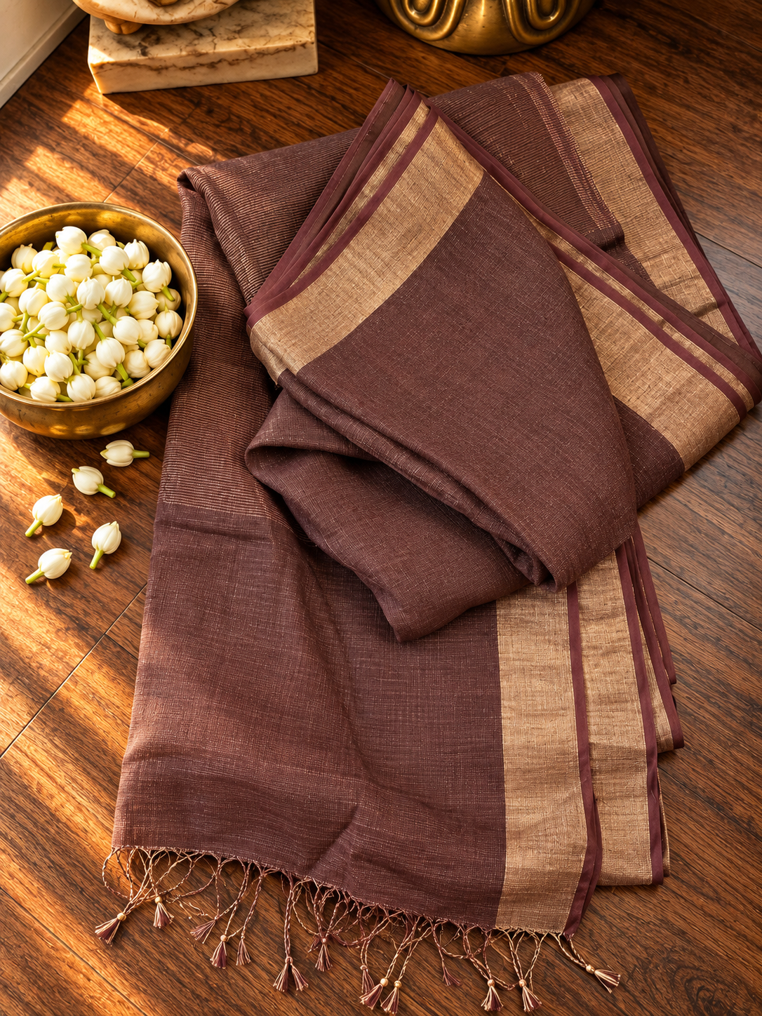 Tissue Pure Linen saree