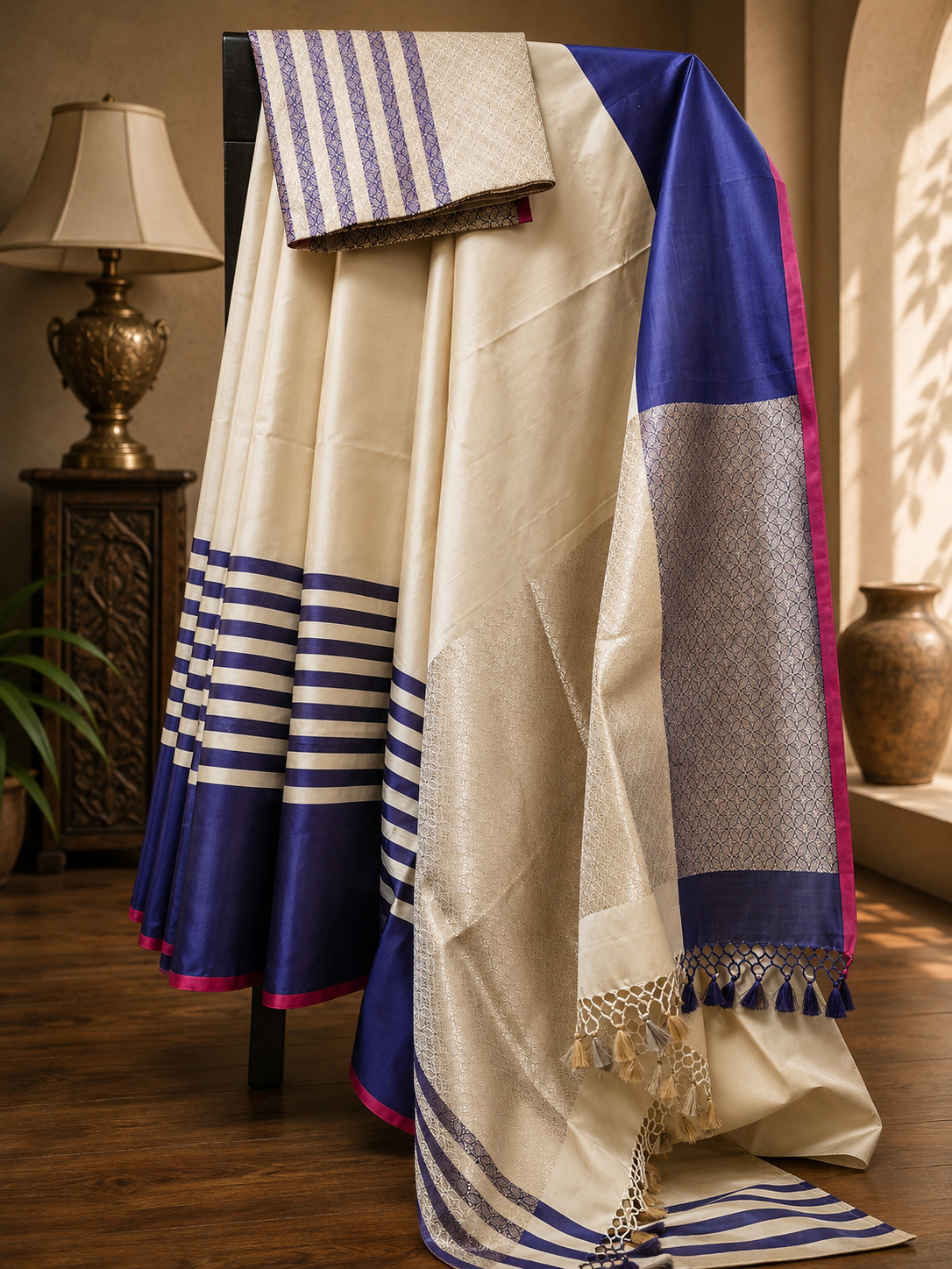 Contemporary Double Katan Banarsi Saree