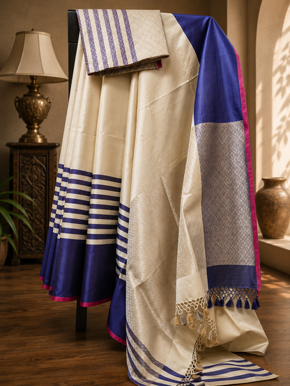 Contemporary Double Katan Banarsi Saree