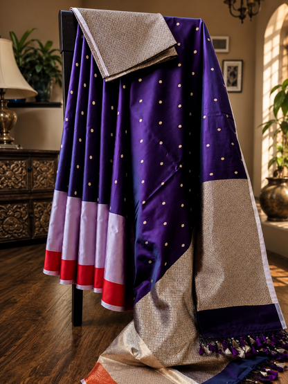 Contemporary Double Katan Banarsi Saree