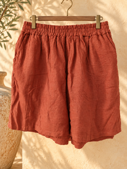 Cinnamon Pure Linen Co-ord Set