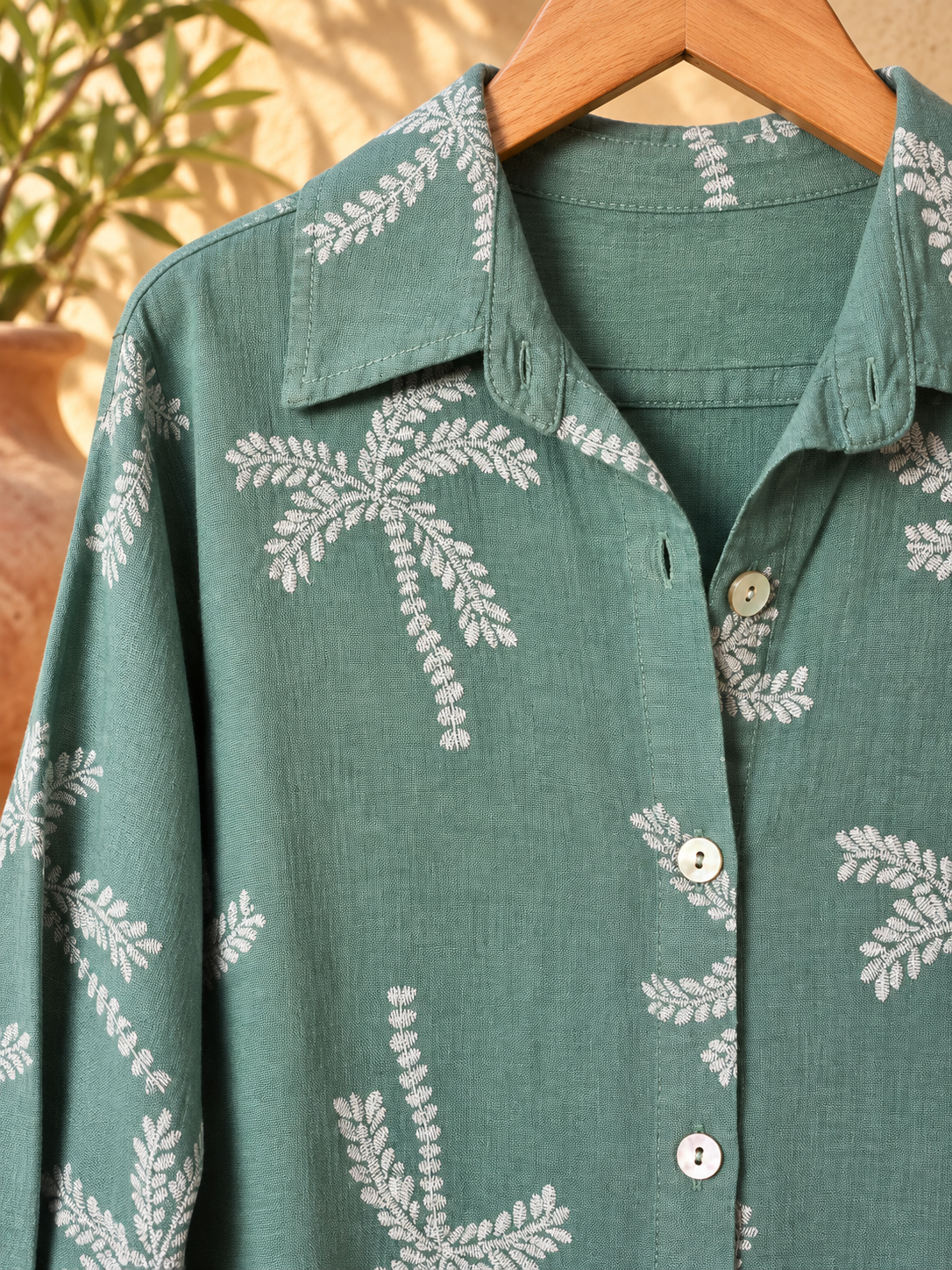 Vert Pianta Pure Linen Shirt