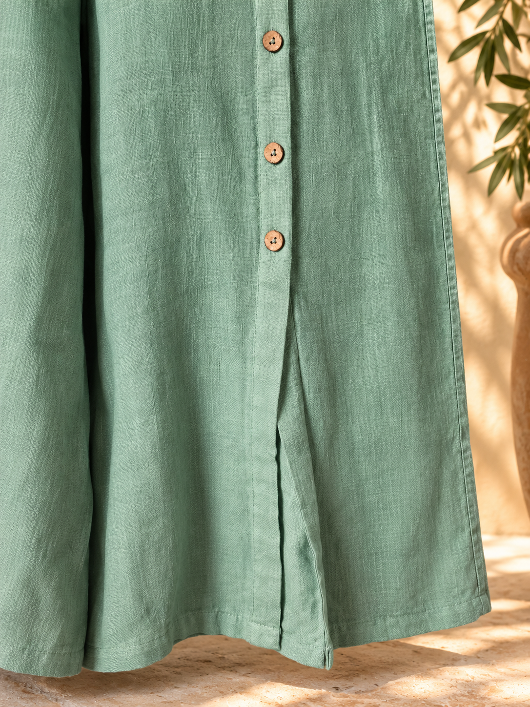 Vert Pure Linen Palazzo Pants
