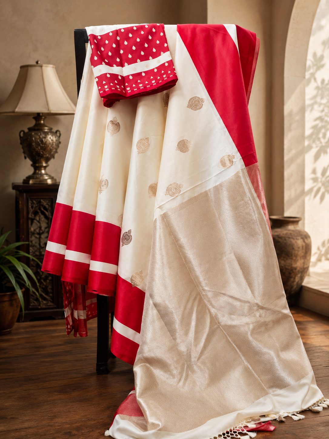 Contemporary Double Katan Banarsi Saree