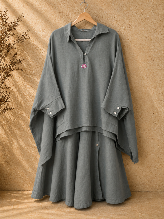 Green Smoke Pure Linen Co-ord Set