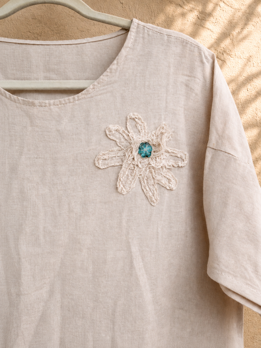 Beige - Antifit Boxy Top