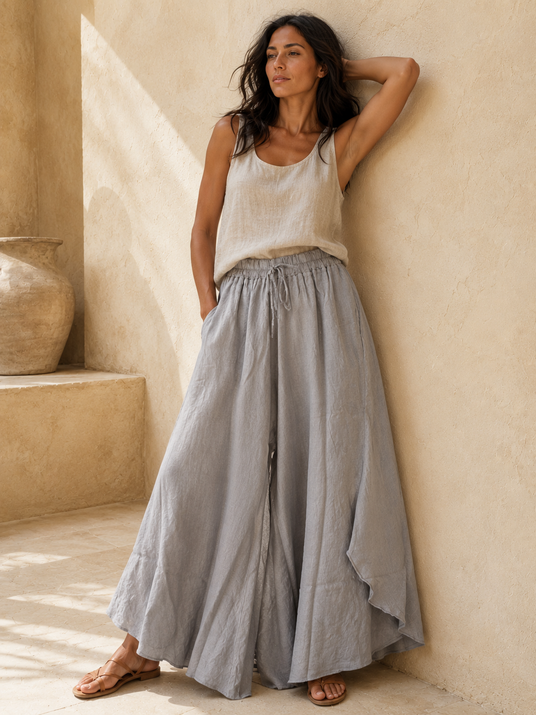 Taupe Butterfly Pants
