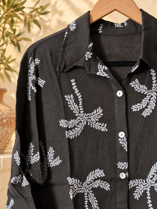 Noir Pianta Pure Linen Shirt