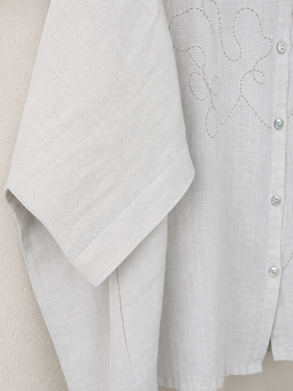 Beige Free Fit Shirt