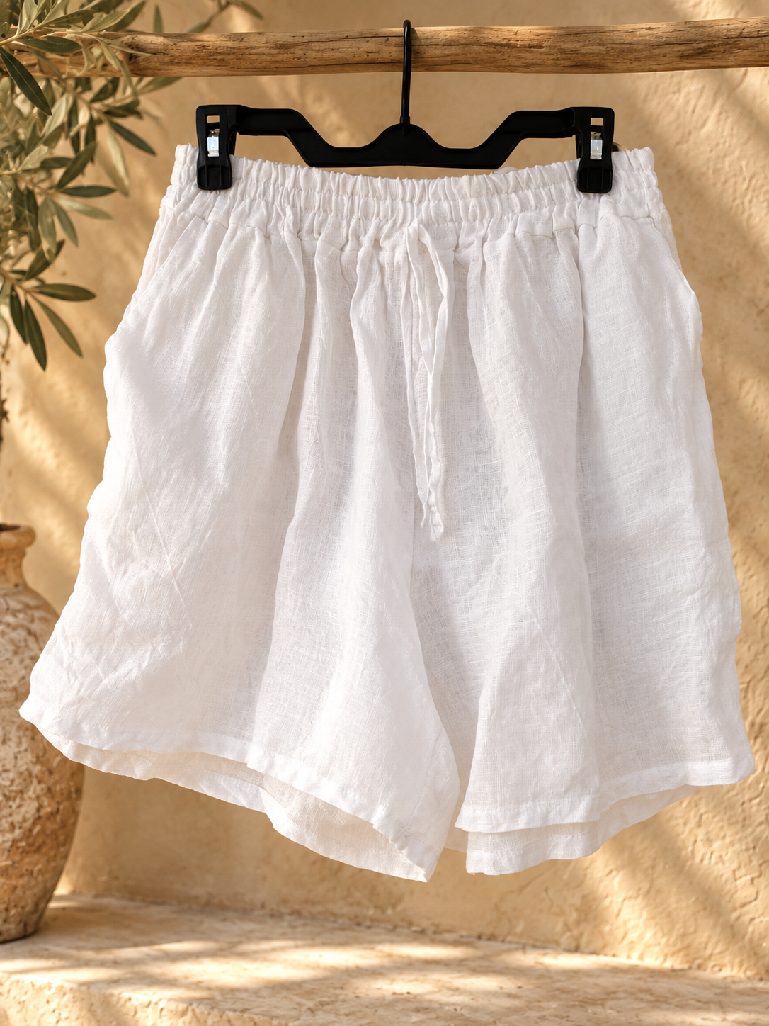 White Pure Linen Co-ord Set