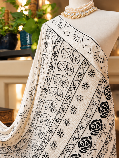 Pure Georgette Chikankari Saree
