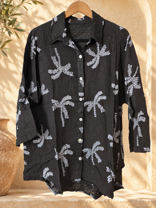 Noir Pianta Pure Linen Shirt