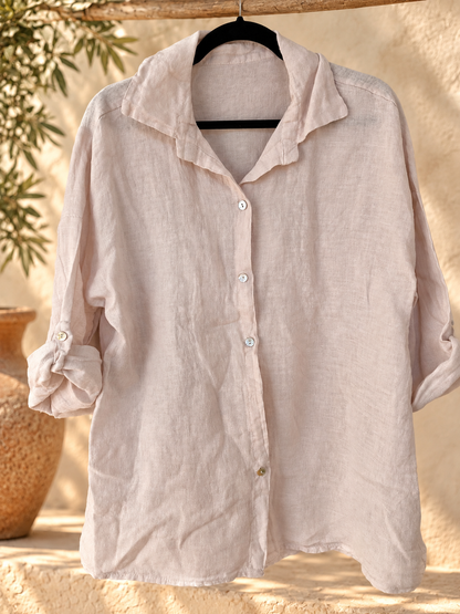 Taupe Pure Linen Co-ord Set