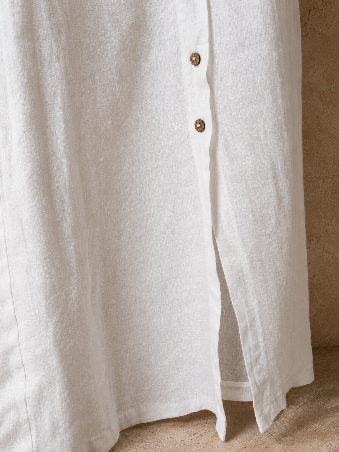 White Pure Linen Co-ord Set