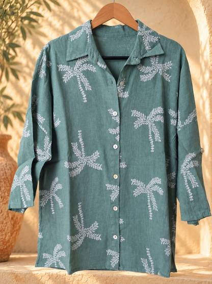 Vert Pianta Pure Linen Shirt