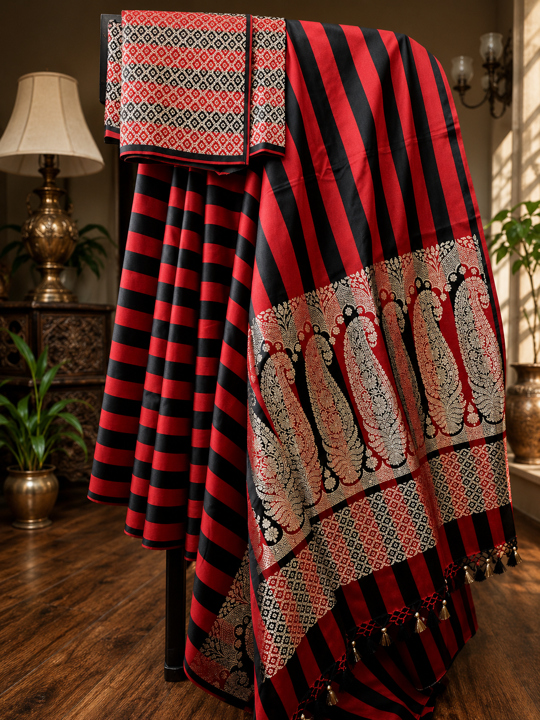 Contemporary Double Katan Banarsi Saree