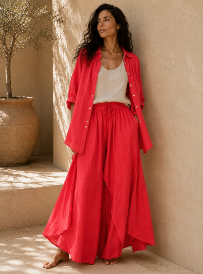 Coral Butterfly Pants