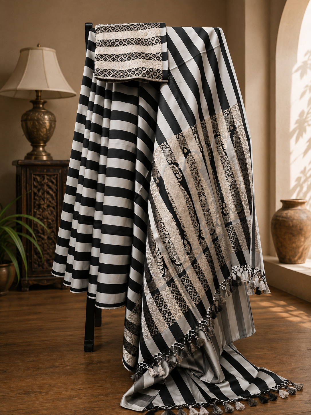 Contemporary Double Katan Banarsi Saree