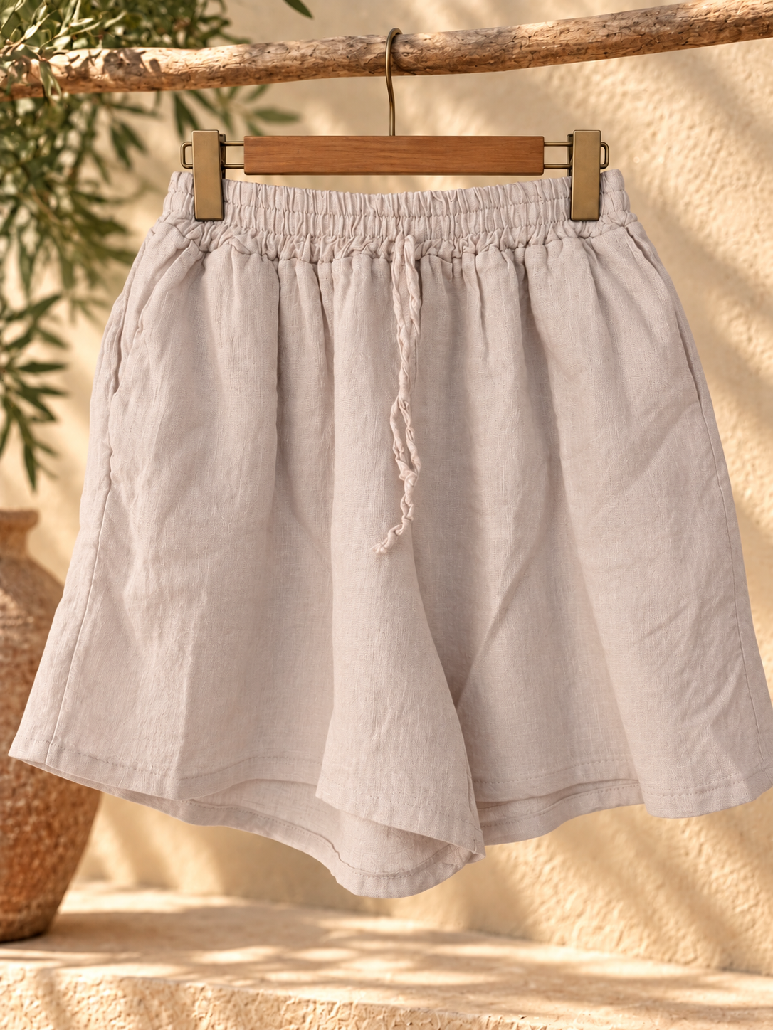 Taupe Pure Linen Co-ord Set