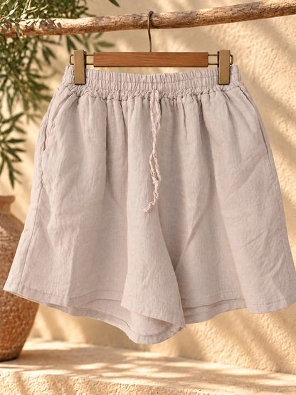 Taupe Pure Linen Co-ord Set