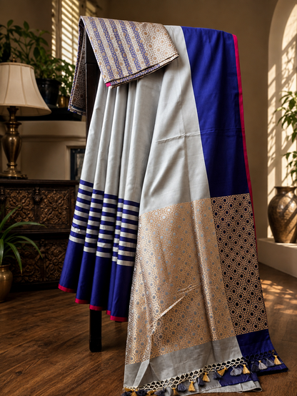 Contemporary Double Katan Banarsi Saree