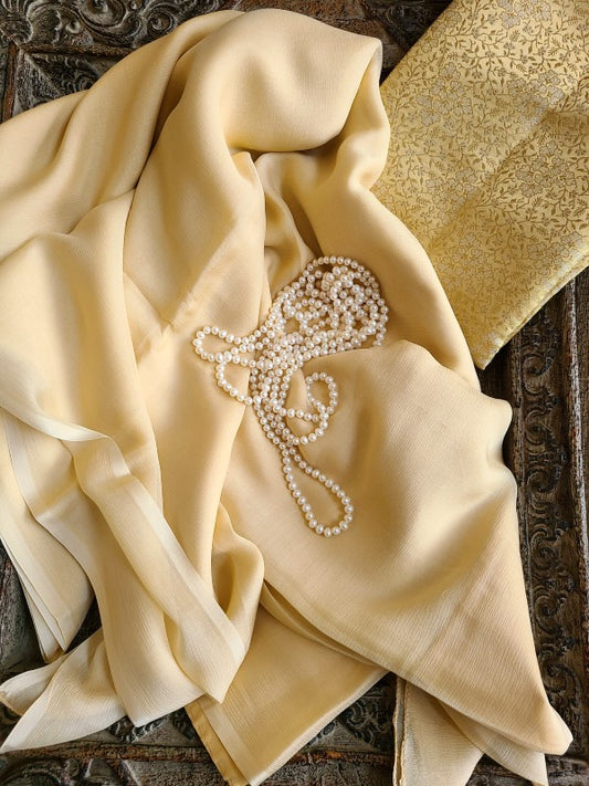 Platinum Chiffon Saree