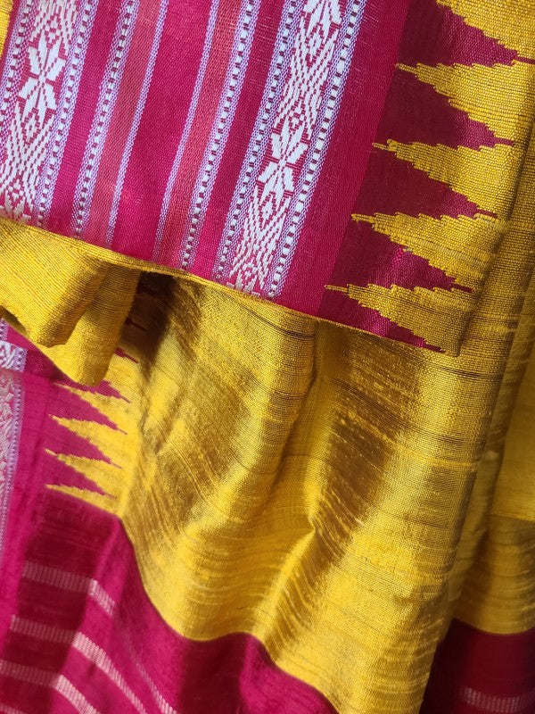 Buy Ilkal Cotton Silk Handloom Saree : Ilkal 'Humble Henna Saree' – Ek Dori