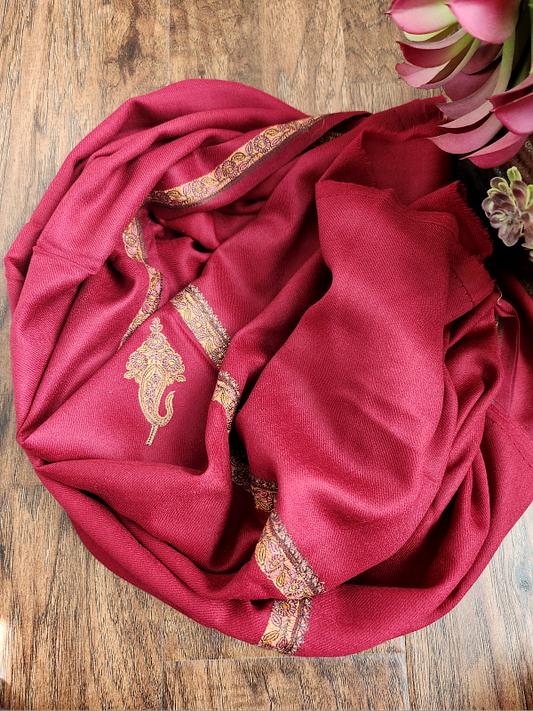 Cherry Red Woolen shawl