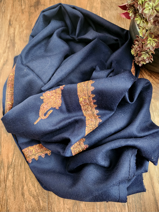 Night Blue Woolen Shawl