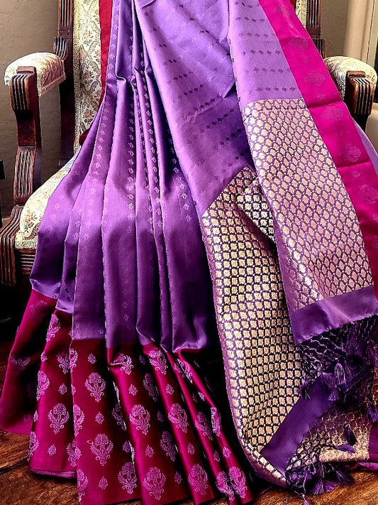 Mushroo Banarsi Silk Saree