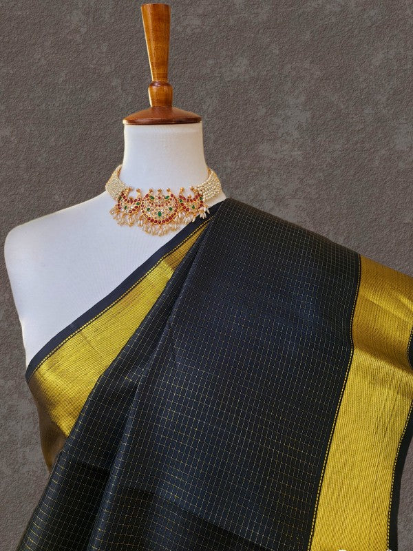 Black Gold Kanjivaram Silk saree