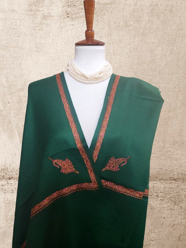 Forest Green Woolen Shawl