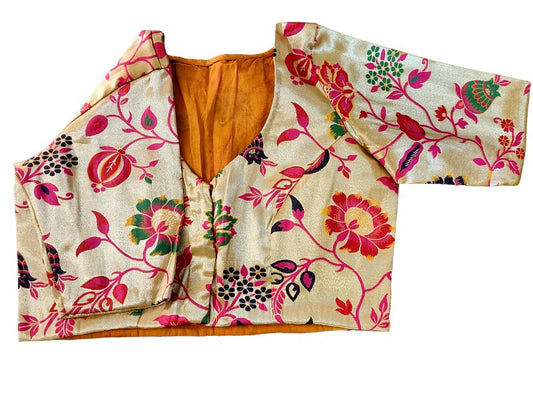 Mixed Silk Paithani Blouse (Size 36-40)