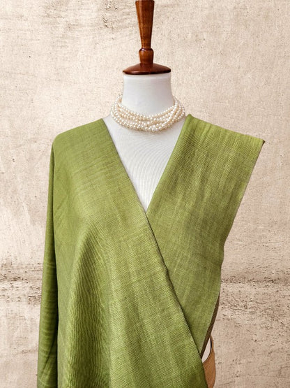 Pistachio Gold Pashmina Woolen Reversible Stole