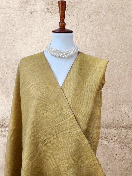 Wheat Beige Gold Pashmina Woolen Reversible Stole