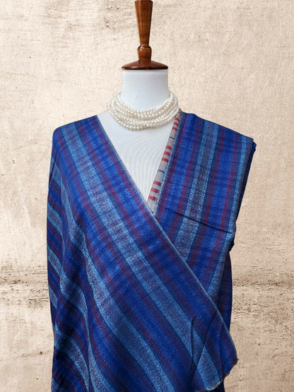 Plaid Check Woolen Reversible Shawl