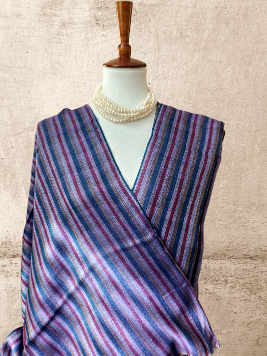 Plaid Check Woolen Reversible Shawl